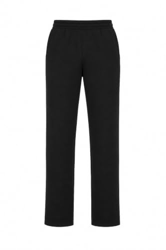 Image of Urban Core Men's Straight Leg Joggers | 280 GSM Premium Fleece Jogging Bottoms | Regular Fit Sweatpants with Elastic Waist | XS-XL (UK, Alpha, XS, Regular, Regular, 1, Black)