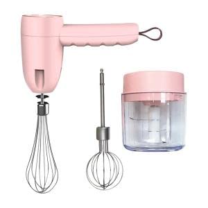 Jukkre Kitchen Electric Hand Mixer 3 Speed, Cordless Handheld Mixer & Stainless Egg Beater, Lightweight Mini Hand Mixer Easy Use-Aqua || Multicolor