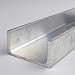 6061 Aluminum U-Channel, Unpolished (Mill) Finish, Extruded, T6 Temper, AMS QQ-A-200/ASTM B221, Equal Leg Length, Rounded Corners, 0.15