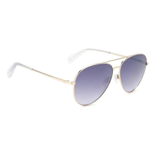rag & bone RNB 5052/G/S J5G Gold Stainless Steel Aviator Sunglasses Grey Solid Color Lens3