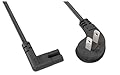 UL Listed Right-Angle 6FT Power Cable Replacement for QFX PBX-61160 PBX-152 PBX-151 Portable Bluetooth Party Speaker Samsung P/N 3903-000599 3903-000853 3903-001117 TV 2 Prong AC Power Cord