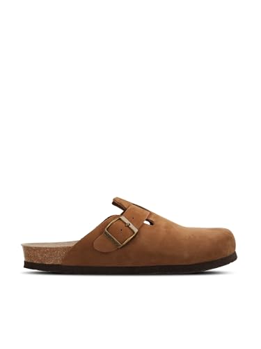 Genuïns Riva Nubuck Unisex - Zuecos de Vestir - Calzado de Moda extracómodo (Tierra - 39)