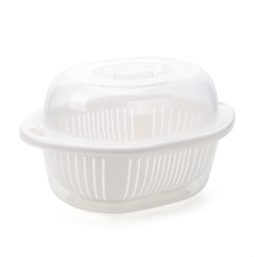 Lavaggio dei Cestini Per Verdure, Scolapasta 2 in 1 Scodella Per Pasta E Riso Colino Per Alimenti Essenziali Per La Cucina di Grandi Dimensioni Lavelli Per Verdure in Plastica(Small)