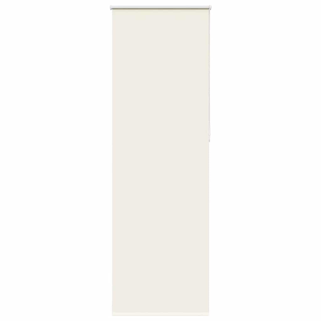 vidaXL Roller Blind Blackout Off White 65x230 cm Fabric Width 60.7 cm Polyester, day and night blind, kitchen blind, blackout roller shade