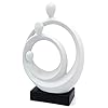 Elegante Escultura « Familia » – Moderna Figura de cerámica de 34 cm – Decoración intemporal para el salón y para el Nacimiento – Estatua Decorativa en Blanco y Negro