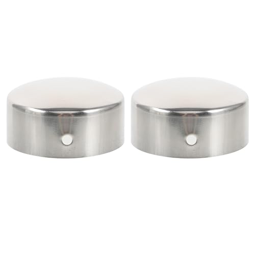 Image of DONFAMDS 2Pcs Handrail End Caps 54Mm Silver Stainless Steel Furniture Legs Glide with Screw Hole High-Temperature Resistant Chic Rail End Cap in Shopping Malls
