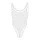 FakeFace Herren Bodysuit Spitze Unterhemd Mesh Sexy Shirt Tops Transparent Ärmellose Stringbody Overall Dessous Männer Body Einteiler Schlafanzug Erotik Unterwäsche (Weiß, L)