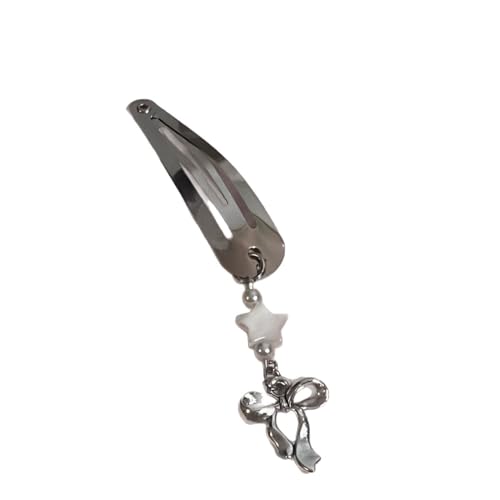 Sweet Cool Spicy Girl Metal Bow Barrette Hair Clip, Disco