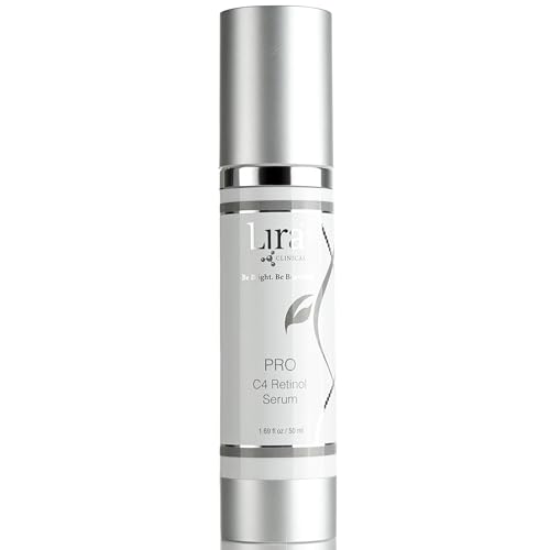 Lira Clinical Pro C4 Retinol Serum - Face Serum with Plant Stem Cells - Vitamin C Brightening Serum with Licorice and Olive Extract - 1.69 Ounce