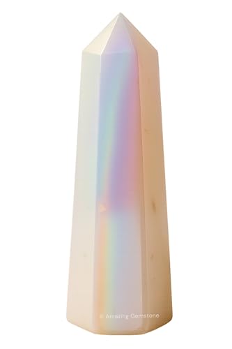 Amazing Gemstone Angel Aura Quartz Crystal Towers ~ Natural Healing Crystal Point Obelisk for Reiki Healing and Crystal Grid (3" to 4" INCH)