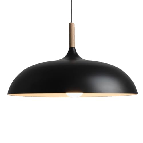 Plafonnier dôme noir 40 cm solution éclairage géométrique pour cuisine