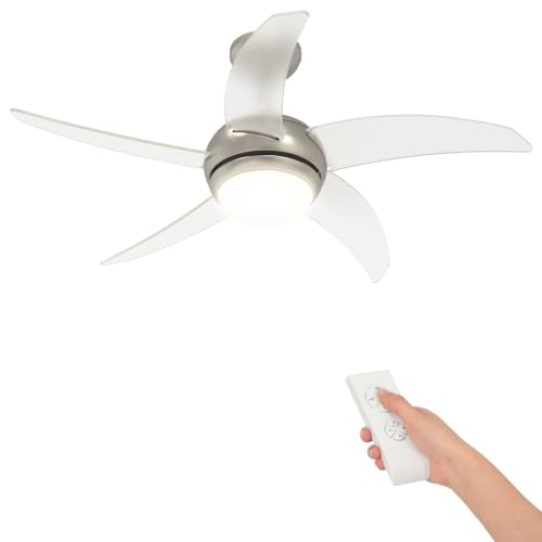 KTHLBRH Deckenventilator Mit Licht 3 Geschwindigkeiten 110 cm