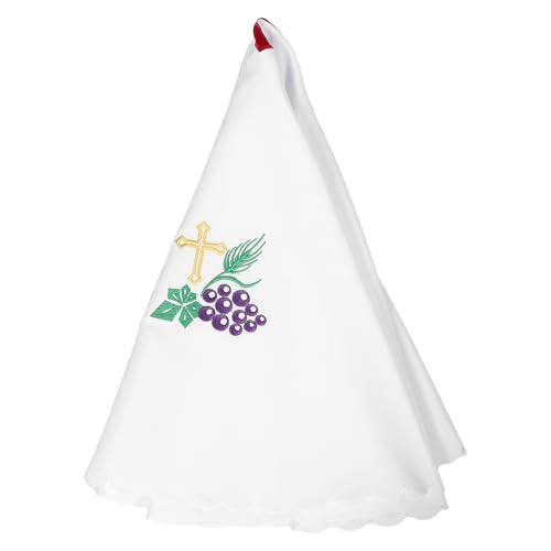 Nappe ronde blanche infroissable pour éviter les plis lors des baptêmes - 2