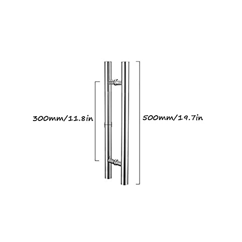 Poignée de porte push-pull en acier inoxydable au design architectural épuré