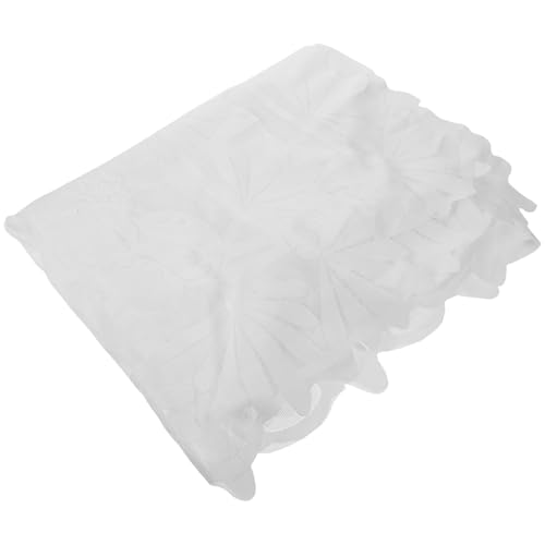 Ipetboom Mantel Navideño de Encaje Blanco 140X220 CM Rectangular Poliéster Resistente Decoración para Cena Navideña y Fiesta de Invierno Mantel Transparente Estilo Rústico para Comedor
