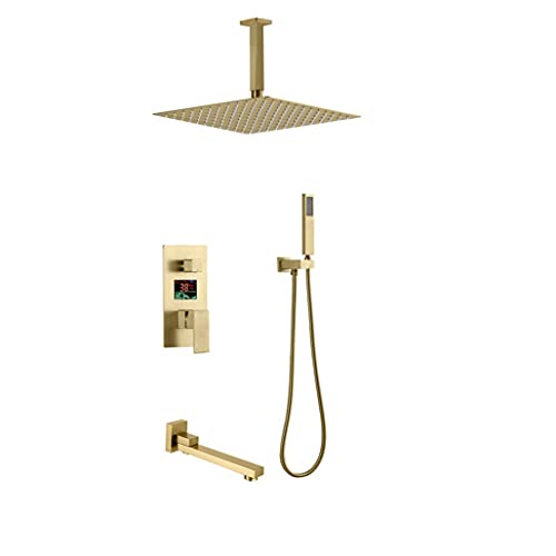 Mitigeur de douche led avec effet pluie pour une salle de bain moderne