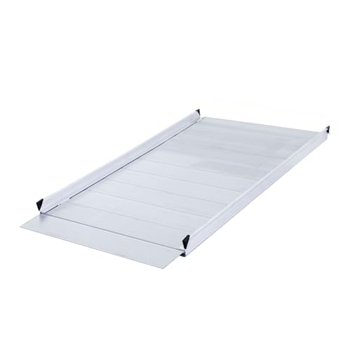 5' Wheelchair Ramp for Home Steps, 850 lb Capacity, Non-Slip, Entry Access for Mobility Scooters, Power Chairs, 36' W, Silver Spring