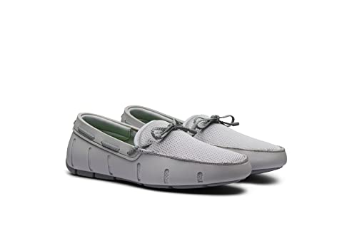 SWIMS Mens Loafers, Braided Lace Shoes for Men, Casual Beach Loafer, Comfortable Summer Shoe, Stylish Lightweight Walking Footwear, Quick Dry Breathable Eco Friendly Footbed (Light Grey,7)2