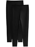THE SET Mujeres Pack de 2 Leggings de Punto Roma Negro 44