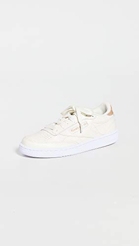 Image of Reebok womens Club C Sneaker, Chalk /Golden Bronze White, 6 US