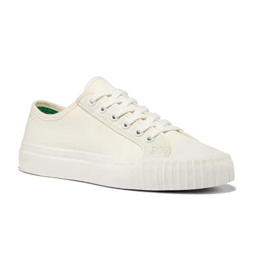 PF Flyers Center Off-White Low Top Sneakers for Men and Women, Original Canvas Casual Sneaker, Unisex Sea Salt Shoes, 12 Mens / 13.5 Womens