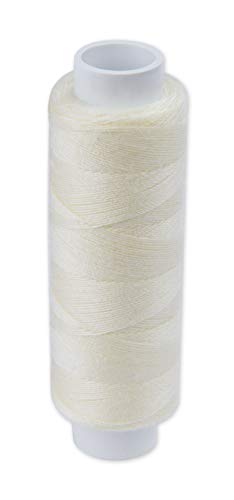Linha de costura resistente de poliéster, bobinas de muitas cores, para costura à mão ou à máquina, bobinas de 200 m, fabricada na Europa por manta desde 1953 (5611 - creme)