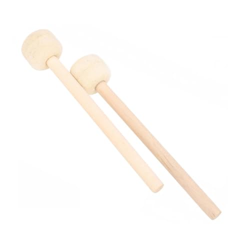 QIEIEI Drum Mallets Stick Snare Drum Mallets Percussion Drumstick Felt Head & Wood Handles Drum Stick for Percussion Instrument