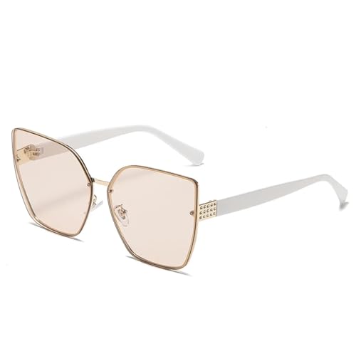 Lunettes de soleil vintage de haute qualité aux finitions champagne et UV400