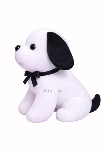 Image of Baby Dog Soft Toy for Girls Boys Kids, White, Animal Plush Stuffed Teddy Gift Birthday, 18 cm