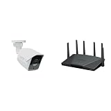 Synology BC500-5MP AI Bullet IP Camera, Night Vision, IP67 & RT6600ax - Tri-Band 4x4 160MHz Wi-Fi Router, 2.5Gbps Ethernet, VLAN Segmentation