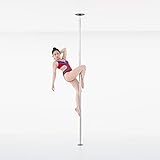 Dance Pole for Home by LUPIT POLE – Classic Model – Stainless Steel, 42mm (1.65in) – Spinning and Static Mode – Studio Portable and Removable Fitness Dancing Pole