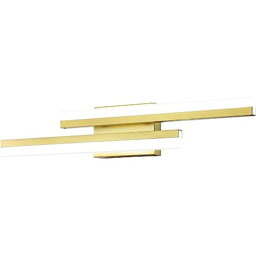 Image of PRESDE 24 inch LED Vanity Light Bar, Modern Brushed Gold Bathroom Light Fixtures Over Mirror