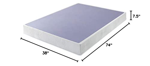 Zinus Metal Box Spring With Wood Slats /7.5 Inch Mattress Foundation / Sturdy Steel Structure / Easy Assembly, Twin #TOP1