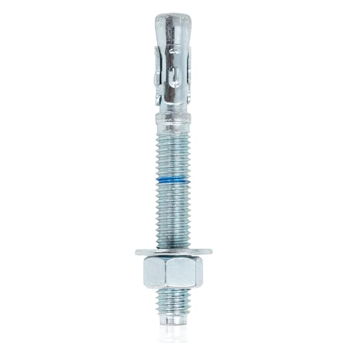HROMIGRY 1/2" x 4-1/4" Concrete Anchors (100 Pack) 1/2 inch Wedge Anchors Bolts Zinc Plated by HROMIGRY - Used condition - Image 8