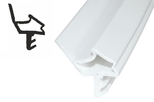 SN-TEC Zimmertürdichtung/Türdichtung/Türgummi TD 4002 für 4mm Nut und 12mm Falz, Farbe: weiß (5 Meter)