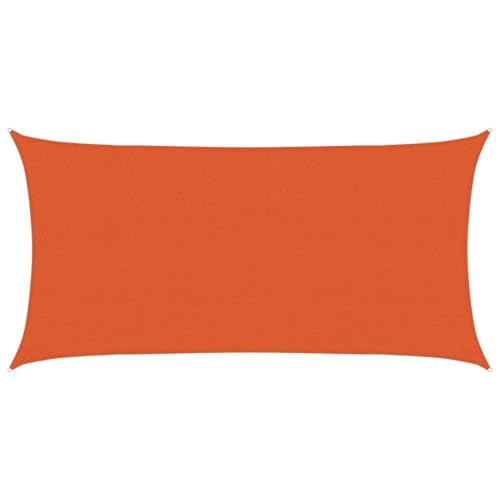 vidaXL Toldo de Vela Parasol Lona Protector Solar Sombra Patio Jardín Terraza Balcón Parque Infantil Exterior Naranja HDPE 160 g/m² 2,5x4,5 m