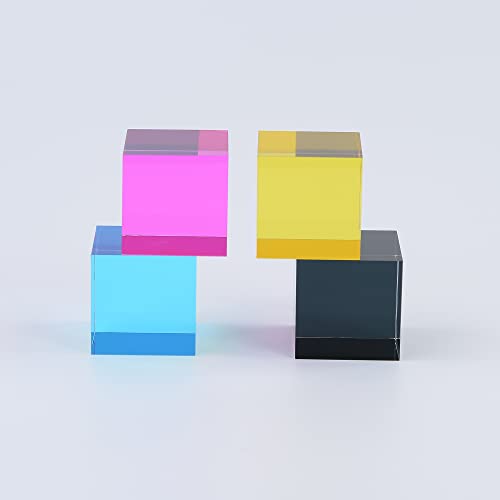 Cmy Cubes® - The K Cube (30Mm) - Black Cube (Cmy Cubes) - Optical Cube - Cyan, Magenta, Yellow - Subtractive Color Mixing, Diamond Polished, Scientific And Educational Toys, Gorgeous Physics Toys #TOP3