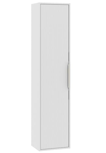 Badplaats B.V. Columna de baño Rimini 38 x 33 x 170 cm - Blanco Mate - Mueble Columna Colgante con 1 Puerta