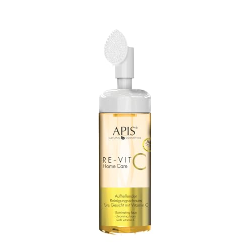 Apis RE-VIT C HOME CARE Aufhellender Gesichtswaschschaum - 150 ml - mit Vitamin C Reinigung, Aufhellung, Sanfte Pflege