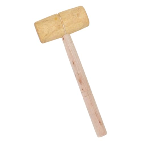 POPETPOP Maillet En Bois Polyvalent Pour Maroquinerie Et Travail Du Bois, Finition Laquée, Petit Format Diamètre 45-50 Mm, Outil à Main Compact Pour Bricolage Et Usage Professionnel,