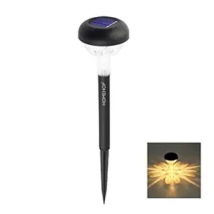 Homehop Solar Light Outdoor Decorative Pathway Waterproof Bollard Automatic Wireless Smart Lamp For Garden,Outdoor, Lawn And Balcony (Abs,Warm Light,Pack Of 1) - Led