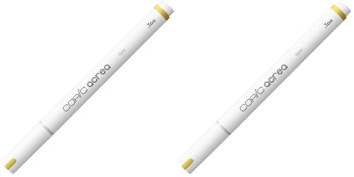 Copic acrea 005 Gold Paint Marker with Water and Pigment-Based Ink, Line Width 0.8-1.2 mm (Pack of 2)