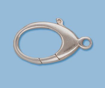 WireJewelry Sterling Silver Oval Lobster 12x22mm - Pack of 1
