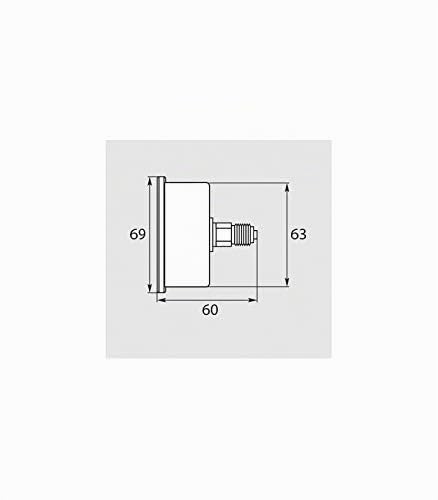 Manometre 63mm 0-250 bar fixation axial 1/4
