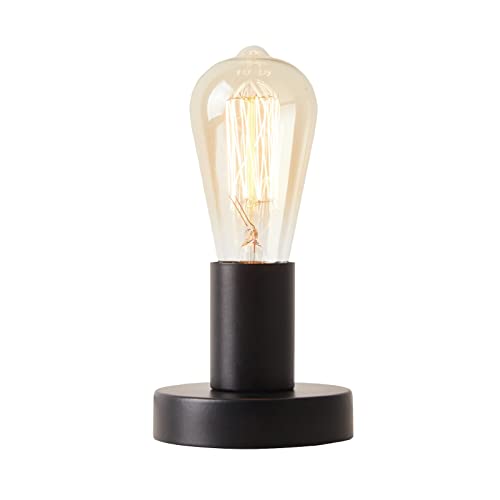 wiheajuora Lampe de table vintage, lampe de bureau industrielle petite veilleuse rétro steampunk E27 support de lampe pour décoration d'éclairage...