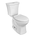 American Standard 608AA006.020 Edgemere Two-Piece Toilet with Slow-Close Seat and Wax Ring, Elongated Front, Dual Flush, White, 1.1-1.6 gpf