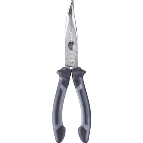 kwb Flachrund-Zange/Flach-Zange 200 mm 382610 nach DIN ISO 5745 gebogene Form, Schneidkanten gehärtet, CV-Stahl