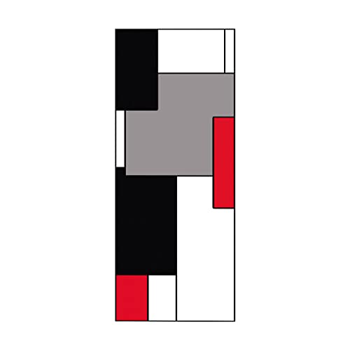 Papel pintado autoadhesivo para puerta, diseño abstracto de ilusión óptica 85 x 205 cm, póster para puerta, adhesivo para puerta, vinilo extraíble, papel pintado fotográfico para sala de estar