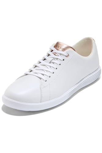 Cole Haan Women's Grand Crosscourt Sneaker, Optic White/Rose