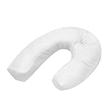 Lawnrden Nackenstützkissen, U-förmiges weißes Kissen aus PP-Baumwolle...